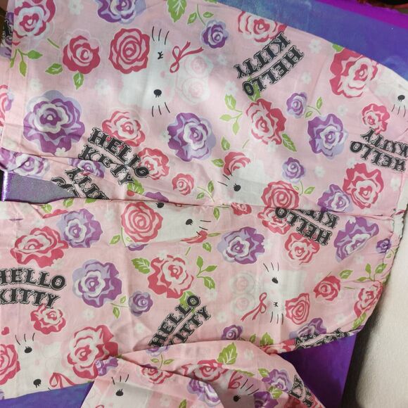 Hello Kitty Size Small Top Shorts Outfit Set Pastel Pink Purple Rose Japan Y2K - Picture 5 of 9